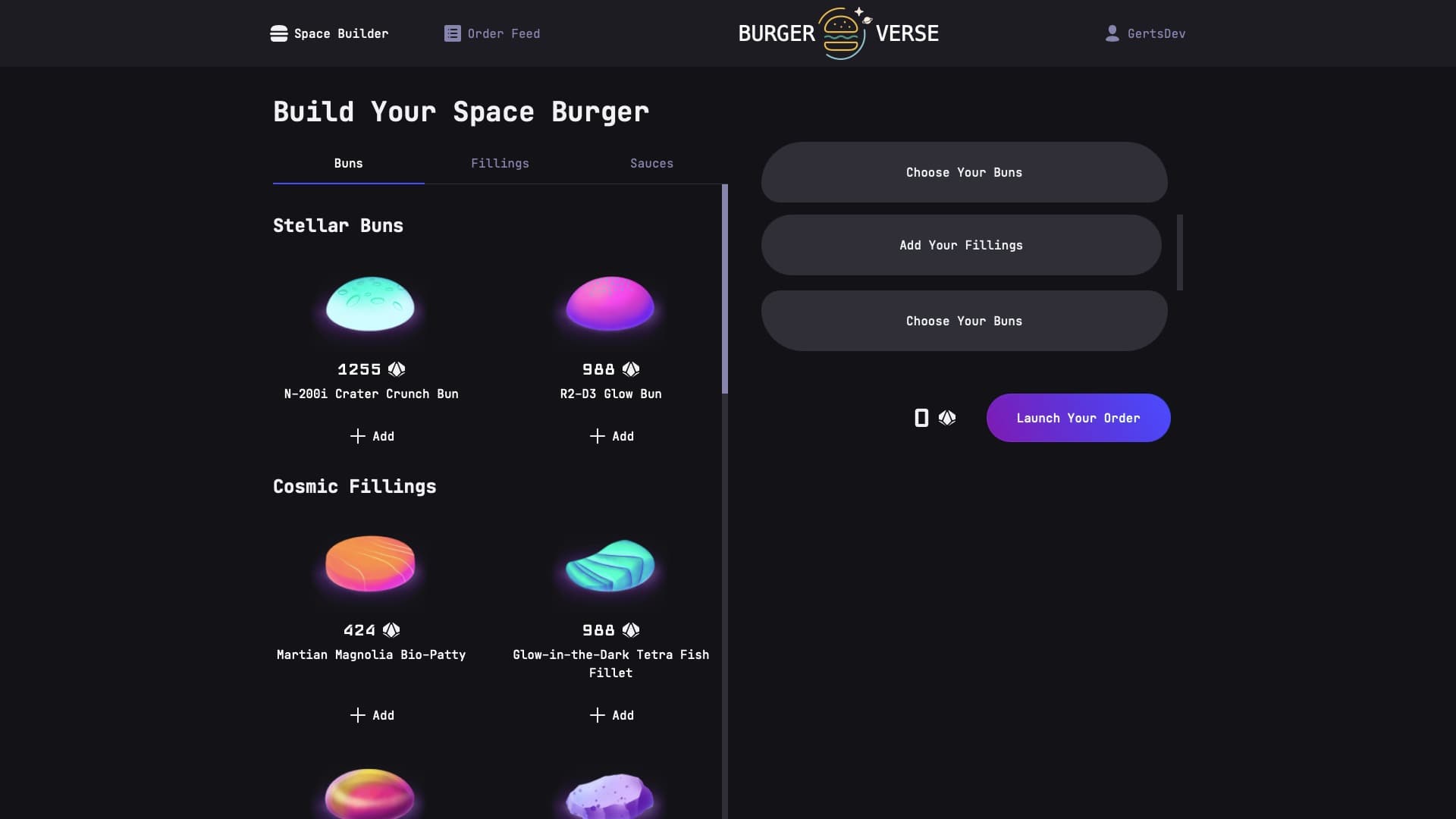 Burgerjoint in space